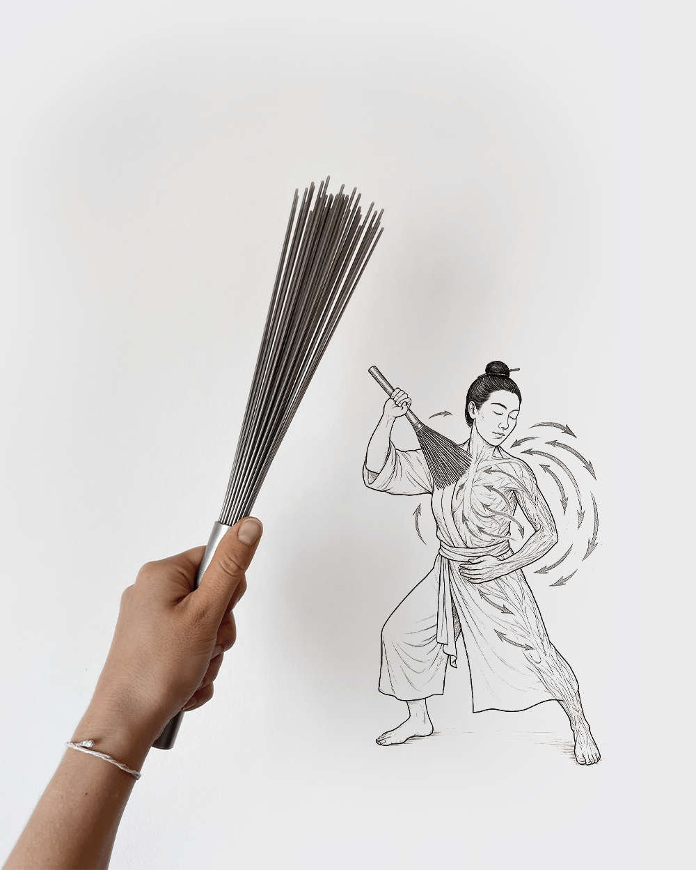 Металевий віник маленький, 35 см