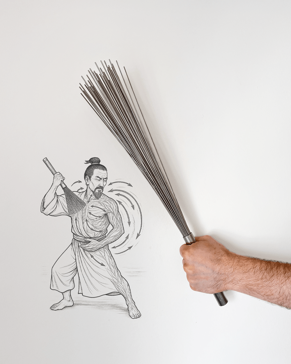 Металевий віник стандарт, 50 см